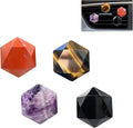 Boho Car Decor,4pcs Natural Stone Car Vent Clips Air Fresheners,Crystal Hexagram Star Hippie Interior Dashboard Decorations Accessories for Women Men