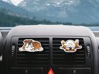 WIRESTER Set of 2 Fresh Scented Car Air Freshener Vent Clip, Decorative Accessories, Interior Decoration for Cars - English Bulldog & English Bulldog (S3)