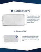Retractable Windshield Sun Shade for car Windshield Sun Shade,99% UV Blocking,Long-Frequency and Short-Frequency Demand,X-Large(Sunshade 74.8"x35.43",Umbrella 55.12"x31.5")
