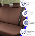BESULEN Car Back Seat Cover, Dustproof Elastic Cloth Vehicle Rear Seat Bench Protector for Pets Kids, Waterproof Stretch Automobile Interior Accessories, Universal for Sedan Truck SUV (Coffee)