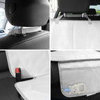 Meolsaek Car Seat Protector for Child Car Seat, Durable 600D Fabric Waterproof Car Seat Cover with Thick Pad Non-Slip Backing，No Imprints (Light Gray-1 pc)