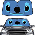 GENANY Blue Cartoon Eyes Windshield Sun Shade for Car SUV Truck (55x30 Inches), Sun Shade Windshield, Shades for Windows, Protector Blocks UV, Car Decor