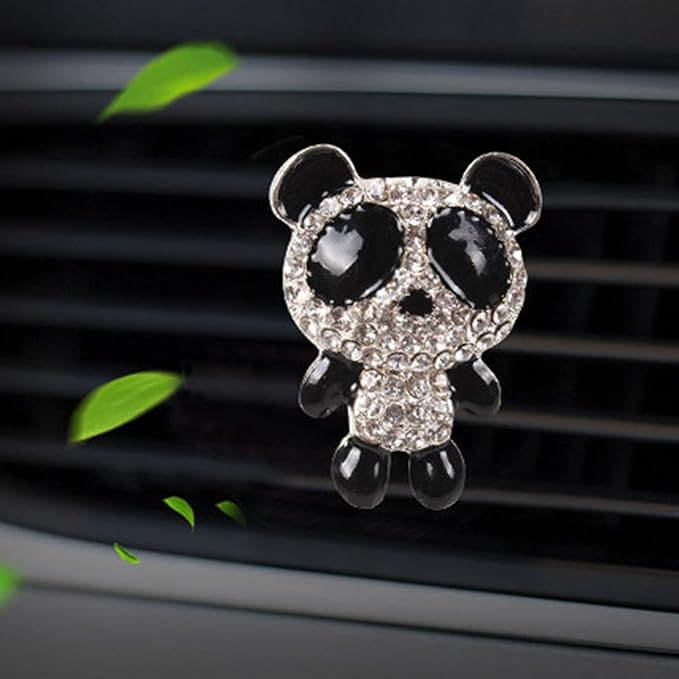 Lovely Panda Pattern Car Perfume Clip - Car Air Vent Freshener Fragrance Perfume Clip Diffuser - Car Air Freshener Interior - Car Aromatherapy Diffuser Car Decoration