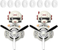 2Pcs Car Air Fresheners, Cute Bear Pilot Automotive Air Outlet Creative Car Perfume Diffuser, Automotive Accessories Air Vent Decoration with 8 Fragrant Tablets (White 1+White 1)