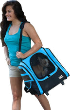 Pet Gear I-GO2 Roller Backpack, Travel Carrier, Car Seat for Cats/Dogs, Mesh Ventilation, Included Tether, Telescoping Handle, Storage Pouch, 1 Model, Available in 5 Colors