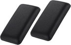 2pcs Car Knee Cushion, Auto Center Console Knee Cushion Soft Leather Car Driver Side Console Knee Support Pad Memory Foam Center Console Interior Accessories Door Armrest Elbow Support(Black Leather)
