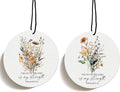Christian Car Air Freshene, Jesus Christian Car Accessories Interior Hanging 2pcs, Nehemiah 8:10 The Joy of the Lord Floral Air Freshene Scent for Car Religious Gifts for Women Girls (Black I)