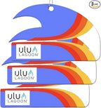 ulu Lagoon Hanging Car Air Freshener | Tropical Beach Coconut Surf Wax Scent Mini Wave | Long Lasting Car Freshener, Closet and Beyond | Made In USA | 3 Pack (Retro)