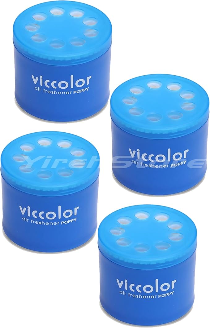 Viccolor Air Freshener Marine Squash Scent 4-Pack (fragrance of refreshing lemon lime squash and bracing sea wind), Stylish elegant design, Gracious blue color