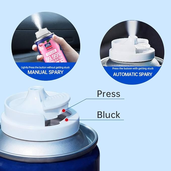 GLODWAY Car Air Freshener Spray, Magnolia Scent, 6 OZ Odor Eliminator,4 Pack, for Cars, Trucks, RVs, Home