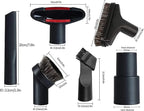 1 1/4" Shop Vacuum Attachments Brushes Kit 1-1/4 inch 1-3/8 inch Vacuum Cleaner Accessories, Set of 7