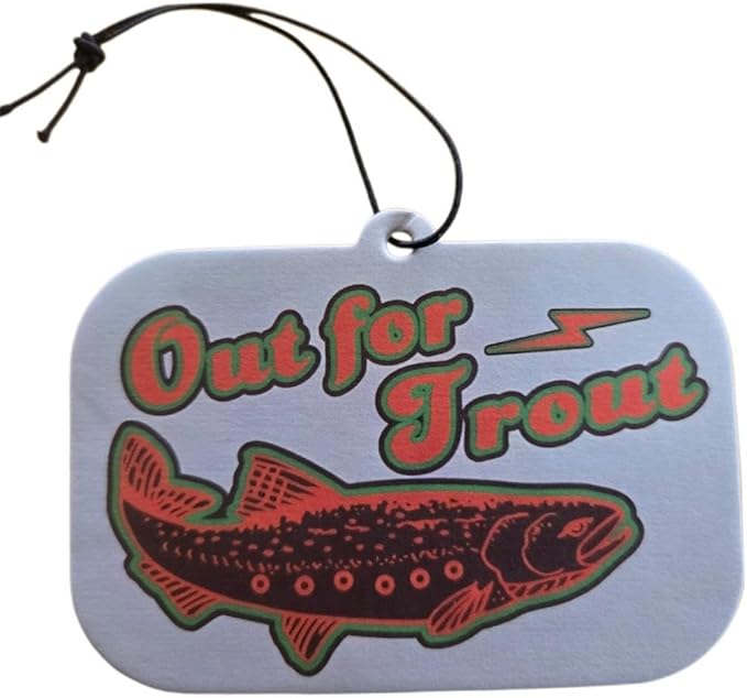 ThatsRad Car Air Freshener Duck Fly Fishing Fish Hunting Stocking Stuffer (One Size, Out for Trout/Ocean Scent)