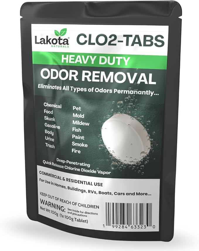 Chlorine Dioxide Heavy-Duty Fogger Deodorizing Kit, Professional Strength Odor Remover For Car, Home, RV, Room, Garage. Scent Bomb Air Freshener & Deodorizer. Easy to Use Kit Eliminates All Odors!