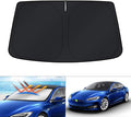 KUST Windshield Sun Shade for 2012-2024 2025 2026 Tesla Model S Accessories (Fit Long Range/LR Model) Sunshade Window Shade Foldable Blocks UV Rays Keep Car Cooler