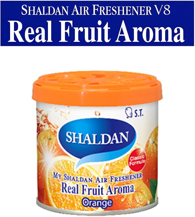 My Shaldan Orange Scent 6-cans, V8 Original Classic Formula, Car Cup-holder Natural air freshener, Real Fruit Aroma
