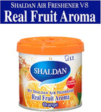My Shaldan Orange Scent 3-cans, V8 Original Classic Formula, Car Cup-holder Natural air freshener, Real Fruit Aroma