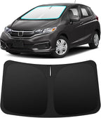 INSAUTO Custom Fit Windshield Sun Shade Accessories for Honda Fit 2007-2020, Foldable Front Window Sunshade, UV & Heat Reflector, Keeps Interior Cool, Includes Storage Bag