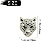2 Pcs Silver Bling Leopard Air Vent Clips, Crystal Car Air Fresheners Vent Clips Diffuser Vent Clip Rhinestone Leopard Decoration Car Interior Decor Bling Accessories, Automotive Air Fresheners
