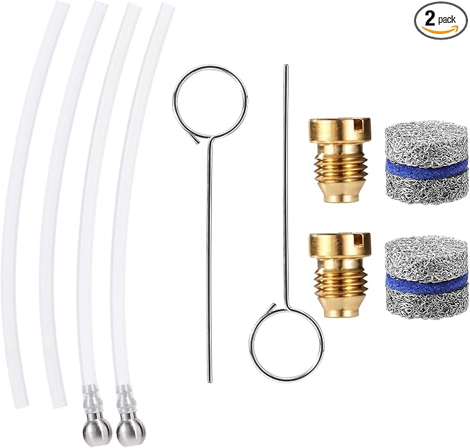 2 Sets Foam Cannon Orifice Kit, 0.04in/1.1mm Thread Nozzle and Foam Maker Meshes with Cleaning Tools Straw Filter Balls Universal Replacement Parts for Car Wash Tools