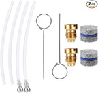 2 Sets Foam Cannon Orifice Kit, 0.04in/1.1mm Thread Nozzle and Foam Maker Meshes with Cleaning Tools Straw Filter Balls Universal Replacement Parts for Car Wash Tools