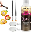 120ml Clear Varnish for Air Dry Clay, Gloss Finish Clear Glaze for Pottery , Ceramics, Oil Painting, Wood, Colourless Scratch Resistant Sealant Varnish (120x 1Pack)