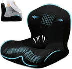 Seat Cushion for Office Chair and Car, L-Shaped Ergonomic Car Seat Cushions, Memory Foam Chair Cushion, Lumbar Support Pillow for Wheelchair, Car, Home, Office, Desk, Black
