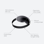 Neck Pillow for Travel Memory Foam Design Models Pillows with Zero Eye Pressure 3D Eye Mask and Compact Bag Traveling Essentials Plane Car Flight Rest Sleeping Use Adult, Dark Gray