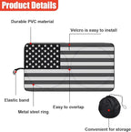 American Flag Car Windshield Sun Shade, Foldable Car Front Window Sunshade for Cars SUV Truck, Auto Interior Sun Protection Cover, Blocks UV Rays & Keeps Your Vehicle Cool (Black, L)
