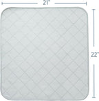 Waterproof Chair Pads for Incontinence, 4 Pack Reusable Seat Protector Pads 22" x 21", Absorbent Wheelchair Pad Covers, Washable Chair Pads for Adults, Kids & Pets - Grey