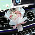Fresh Flowers Mini Dried Flowers Bouquet for Car Air Vent Clips, Car Air Outlet Perfume Decoration, Air Fresheners Interior Accessories,Automotive Air Fresheners (white, Random fragrance)