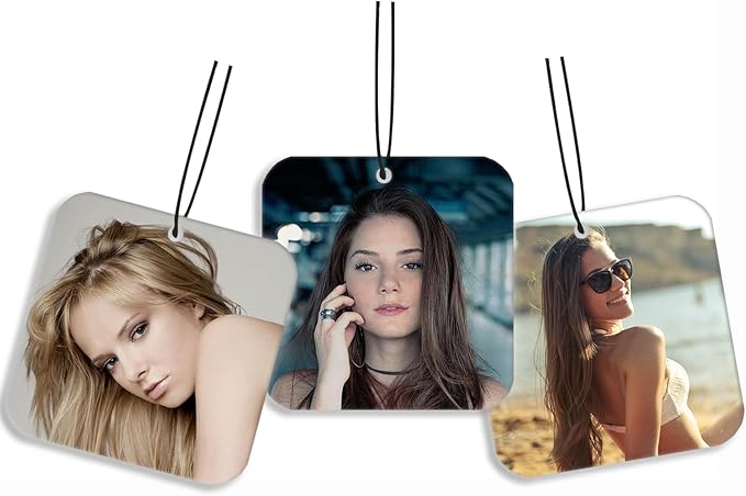 Custom Air Fresheners with Pictures - Personalized Photo air Freshener for Car, Double Sided Print Photo/Logo With Scents for Bedroom, Bathroom, Christmas Mother's Day Hanging Ornaments Holiday Gifts