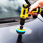 OCR 10Pcs 4 inch Car Polishing Pad Kit, Sponge and Wool Polishing Pad Set with M10 Drill Adapter, Car Buffer Polisher Drill Buffing Kit for Polishing,Waxing,Sealing Glaze