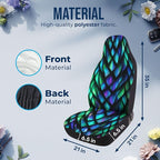 GENANY Holographic Dragon Scale Car Seat Covers Set of 2, Breathable Front Seat Covers for Truck Sedan SUV, Holographic Car Accessories, Dragon Gift for Women Men