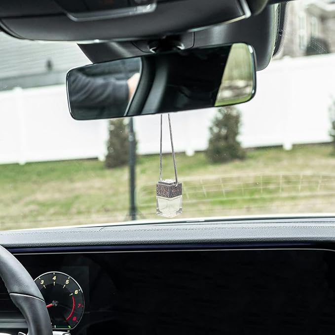2pcs Sophisticated Star Bottle Car Hanging Perfume Refillable Empty Glass Diffuser Wedding Car Freshener Aromatherapy Glass Container