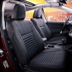 EKR Rav4 Seat Covers Custom Fit for Toyota Rav4 XLE,Platinum,Limited 2013-2018 & SE 2016-2018, Leather Car Seat Cover Full Set for SUV,Faux Leather(Black)