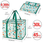 CIVJET 2-Pack Insulated Reusable Grocery Shopping Bags, X-Large Insulated Food/Pizza Delivery Bag for Delivery Drivers, Commercial Food Warmers, Tote Cooler/Thermal Bags for Travel, Picnic