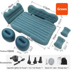 Car Inflatable Air Mattress for Nissan Armada (new Generation) 2025 Inflatable Back Seat Car Bed Double-Sided Portable Camping Travel Sleeping Bed,Dark Green-Mountain Design