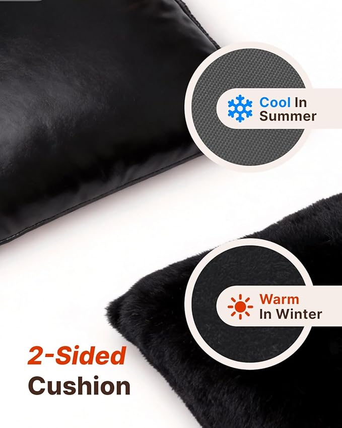 PET MARVEL Dog Car Seat for Small Dogs Up to 25 lbs, Pet Booster Seat & Travel Carrier with Safety Leash and Thick Cushion, Fully Detachable Washable Pet Bag with Storage Pocket, Portable, Black