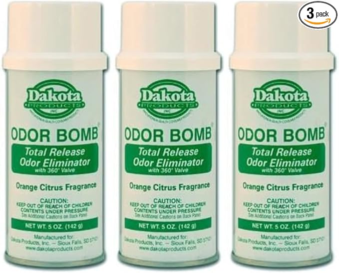 Dakota Odor Bomb Car Odor Eliminator - Orange Citrus - 3 Pack