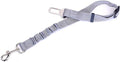 Dog Safety Seat Belt, Quality Polyester Fabric, Adjustable, 360° Spin Stainless Steel Buckle, with Elastic, High Strength, wear-Resistant and Durable, Easy to Install,Easy to wash(Grey)