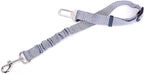 Dog Safety Seat Belt, Quality Polyester Fabric, Adjustable, 360° Spin Stainless Steel Buckle, with Elastic, High Strength, wear-Resistant and Durable, Easy to Install,Easy to wash(Grey)