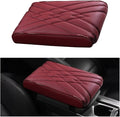 Car Center Console Cover, Memory Foam Vehicle Arm Rest Seat Box Cushion Pad, Scratch & Wear Resistant Automotive Middle Console Protector, Universal for SUV Automobile Truck (Red)