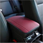 Ziciner Leather Car Center Console Armrest Pad, PU Waterproof Auto Seat Box Cover Protector, Hand Rest Cushion Protection Pad, Vehicles Interior Accessories Universal for Car,SUV (Wine Red)