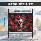 Car Roof Storage Bag Rose Skeleton Print Car Roof Seat Organizer Multi-Purpose Car Bag Storage Box Organizer Pouch Pocket One Size Car Travel Accessories Suitable for Cars, SUVs