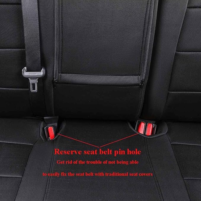 EKR Rav4 Seat Covers Custom Fit for Toyota Rav4(Gasoline) 2019 2020 2021 2022 2023 2024 2025 LE,XLE,XLE Premium,Limited,Car Seat Cover Full Set for SUV,Neoprene(Black)