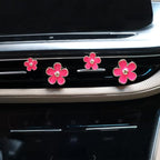 Cute Flowers Air Vent Clips Car Air Freshener,4pcs Rose Red Girly Daisy Flower Car Accessories for Women,Lavender Car Scent Decorations Refillable Clips On Air Freshener