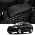 2019-2025 2026 XC40 Center Console Cover for Volvo XC40 (Core/Plus/Ultra/Ultimate/Momentum/R-Design/Inscription), Waterproof&Comfy Lether Armrest Cover 2023 2024 2025 XC40 Accessories (Black)