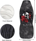 Cool Skull Rose Car Seat Covers for Front Seats Ethnic Style Bucket Seat Covers Universal Fit for SUV Truck Sedan Front Seat Protector,2 Piece Set