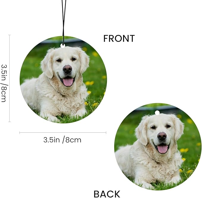 Custom Air Fresheners with Pictures - Personalized Double Sided Photo Text Air Fresheners for Car Wardrobe Bathroom Decor Hangings(Circle)