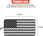 American Flag Car Windshield Sun Shade, Foldable Car Front Window Sunshade for Cars SUV Truck, Auto Interior Sun Protection Cover, Blocks UV Rays & Keeps Your Vehicle Cool (Black, L)